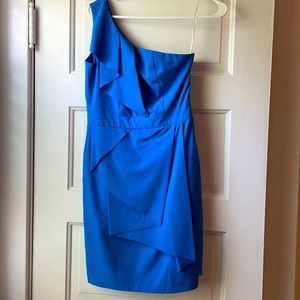 Vibrant Blue One-Shoulder Dress size small